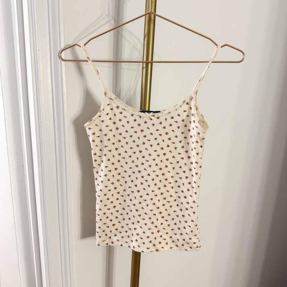 brandy melville floral tank top